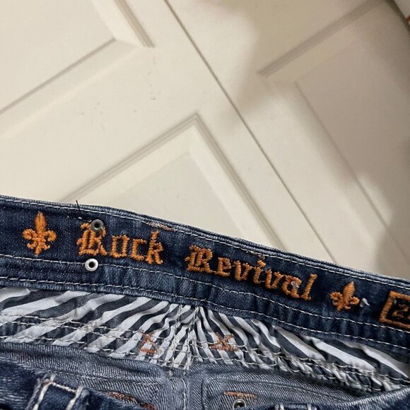 Rock Revival Womens Distressed Contrast Stitch Flap Pockets Ellor Slim Boot 27 - Picture 3 of 11